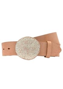 Damen Ledergürtel, beige, casual, Gr. 95, RETTUNGSRING BY SHOWROOM 019, Rindsleder, Gürtel