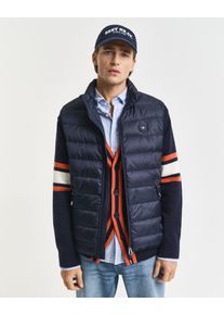 Gant Herren Steppweste "LIGHT DOWN VEST", blau, casual, Gr. XXXL, Web, Obermaterial: 100% Polyester. Futter: 100% Polyester, Westen, Stehkragen,