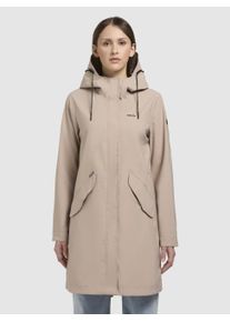 Khujo Damen Regenmantel "ELEA", beige, casual, Gr. XS, unifarben, Canvas, 100% Polyester, Mäntel