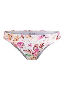 Roxy Damen Bikini-Hose "Printed Beach Classics"weiß happy tropical swim, Gr. XS, 87% Nylon, 13% Elasthan, Badehosen