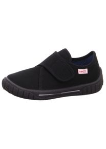 Superfit Kinder Hausschuh "BILL WMS: Mittel", Gr. 27, schwarz, Baumwolle, casual, Schuhe, Kindergartenschuh mit Klettverschluss, Größenschablone zum