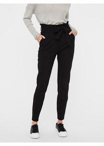 Véro Moda VERO MODA Damen Jogger Pants "VMEVA PAPERBAG", schwarz, modisch, Gr. XS, unifarben, Milano Rib, Obermaterial: 65% Viskose, 30% Elasthan, 5% Nylon,