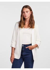 Pieces Damen Blusenblazer "PCBOSELLA 3/4 BLAZER NOOS", rot, casual, Gr. XS, unifarben, Web, Obermaterial: 79% Polyester, 16% Viskose, 5% Elasthan,
