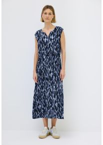 Cecil Damen Sommerkleidurban navy blau, casual, Gr. L, bedruckt, Stoff, 100% Viskose, Kleider, mit allover Print