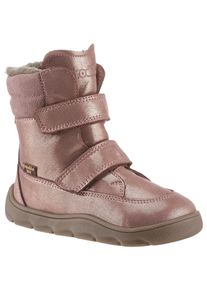 froddo Kinder Barfußschuh "ZERU TEX WINTER BAREFOOT", Gr. 24, rosa, Nubukleder, Veloursleder, metallic, glänzend, modisch, Schuhe, Klettstiefel,