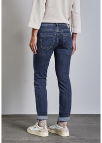 Street One Damen Gerade Jeans, blau, casual, Gr. 27, bedruckt, Jeans, 79% Baumwolle, 15% Polyester, 4% Elastomultiester, 2% Elasthan, Jeans, Middle