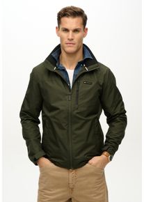 Superdry Herren Outdoorjacke "NON HOOD LOGO WINDBREAKER", grün, modisch, Gr. XXL, unifarben, Web, Obermaterial: 100% Polyester, Jacken