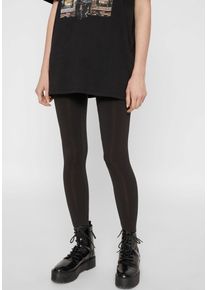 Pieces Damen Leggings "PCLONDON LEGGINGS NOOS BC", schwarz, casual, Gr. S, unifarben, Jersey, Obermaterial: 94% Nylon, 6% Elasthan, Hosen