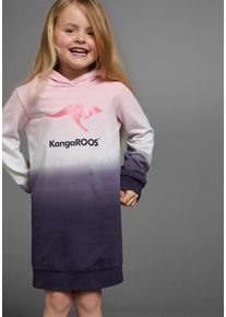 Kangaroos Mädchen Sweatkleid "für kleine Mädchen", bunt, modisch, Gr. 140, Batikmuster, mehrfarbig, bedruckt, Sweatware, Obermaterial: 100%