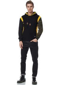 Rusty Neal Herren Strickpullover, schwarz, casual, Gr. XXL, mehrfarbig, 70% Polyacryl, 30% Baumwolle, Pullover, mit Kontrast-Details