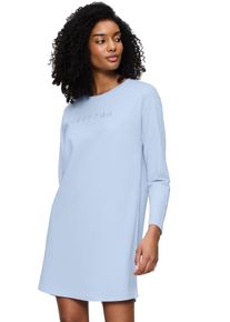 Triumph Damen Nachthemd "Nightdresses NDK LSL 04", Gr. 40, blau, Jersey, Obermaterial: 100% Baumwolle, casual, Kleider, weich und atmungsaktiv