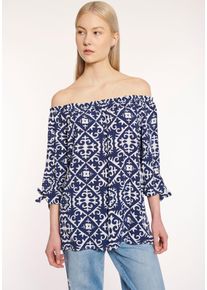 Haily's HAILY’S Damen Blusenshirt "3/4 V TP Lo44tty"7836 navy div, feminin, Gr. XXL, bedruckt, Web, Obermaterial: 100% Viskose, Shirts