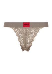 HUGO UNDERWEAR Damen String "STRING RL LACE", Gr. Lmedium braun 218, Jersey, Spitze, Obermaterial: 84% Polyamid, 16% Elasthan, unifarben, Unterhosen,