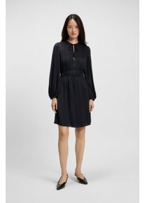 BOSS Orange Damen Satinkleid "DECLY Premium Damenmode"dunkelblau 408, casual, Gr. 38, unifarben, Satin, Obermaterial: 97% Polyester, 3% Elasthan,