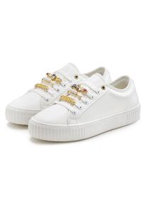 Lascana Sneaker weiß Gr. 37 für Damen. Mit Zierperlen, Schmucksteine