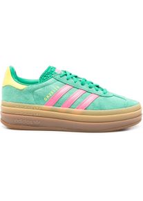 Adidas Low-Top Sneaker - Gazelle Bold W Cougrn/lucpnk/pursul - Gr. US_6 - in Gr&uuml;n - f&uuml;r Damen