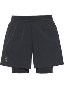 On Performance 2In1 Short FunktiOnsshorts Damen - schwarz - Gr. M - Polyamid/Elastan