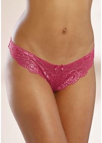 Lascana String rot Gr. 32/34 für Damen. Mit Schleife. Körpernah