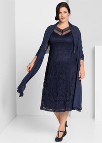 sheego Große Größen Stola aus Chiffon, marine, Größe 0 - Damen
