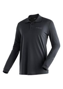 Maier Sports Ulrich L/S Polo-Shirt Herren (Gr XXL |schwarz)