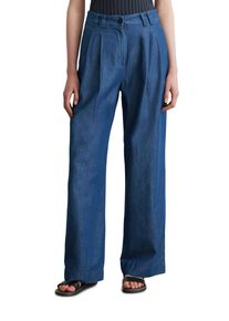 Marc O'Polo MARC O'POLO Damen Chinohose "mit TENCEL Lyocell"schwarz indigo tencel denim, casual, Gr. 44, unifarben, Obermaterial: 82% Baumwolle, 18% Lyocell,