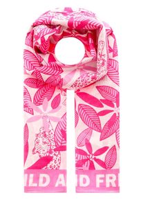 Zwillingsherz Damen Modeschal ""Wild and Free"", pink, modisch, Web, Baumwollmischung, Modetücher, mit buntem Blumenmuster