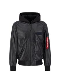 Herren Lederjacke "Alpha Industries Men - Leather & Vegan Jackets", schwarz, Gr. L, Alpha Industries, Obermaterial: 100% Leder, Futter 1: 100%