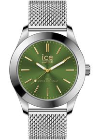 Ice Watch ICE-WATCH Herren Quarzuhr "ICE steel - Medium - 3H"silberfarben, dunkelgrün, Armbanduhren, Armbanduhr, Herrenuhr, Edelstahlarmband, Wasserdicht bis