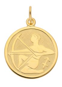 Adelia´s ADELIA ́S Damen Ketten-Anhänger "333 Gold Sternzeichen Anhänger Schütze Ø 16 mm", Schütze, Gold, gold, Gold, Schmuckanhänger, Goldschmuck für Damen &