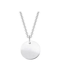 ONE ELEMENT Damen Ketten-Anhänger "ohne Gravur Anhänger aus 333 Weißgold Ø 11,0 mm", Weißgold 333-Gold, silber, Weißgold 333, Gold, Schmuckanhänger,