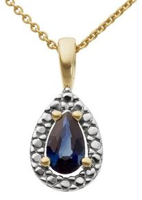Firetti Damen Ketten-Anhänger "Schmuck Geschenk Gold 333 Halsschmuck Anhänger für Halskette Saphir", Gelbgold 333, 0,5 g, bunt, Gelbgold 333,