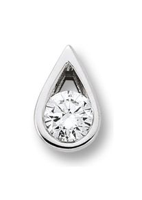ONE ELEMENT Damen Ketten-Anhänger "0.15 ct Diamant Brillant Tropfen Anhänger", 0,15 ct, Weißgold 585-Gold-Diamanten, silber, Weißgold 585, Gold,