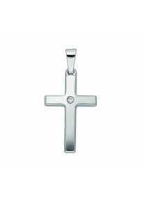 Adelia´s ADELIA ́S Damen Ketten-Anhänger, Damen, 0,01 ct VVS = sehr sehr kleine Einschlüsse mit Brillant, Weißgold 585-Gold-Diamanten, silber, Weißgold 585,
