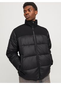 Jack & Jones JACK & JONES Herren Steppjacke "JJMOON STAND COLLAR PUFFER", schwarz, modisch, Gr. XL, unifarben, Web, Obermaterial: 100% Polyester, Jacken