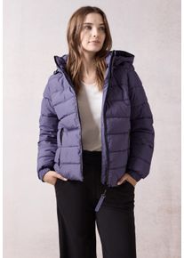 Cecil Damen Steppjacke, lila, casual, Gr. XXL, unifarben, Web, Obermaterial: 100% Polyester, Jacken, mit Kapuze
