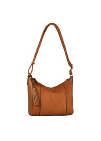 Tom Tailor Damen Hobo "Pira", braun, Polyurethan, Taschen, aus einer Kombination von weichem Suede und genarbtem Lederimitat