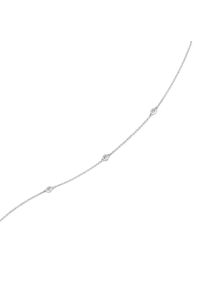 ONE ELEMENT Damen Goldkette "0,11 ct Diamant Brillant Halskette Rundankerkette", 0,11 ct, Weißgold 585-Gold-Diamanten, silber, Weißgold 585, Gold,