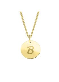 ONE ELEMENT Damen Namenskette "Halskette - Namenskette mit Buchstabe B Buchstaben Anhänger aus", B, Gelbgold 333-Gold, gold, Gelbgold 333, Gold,