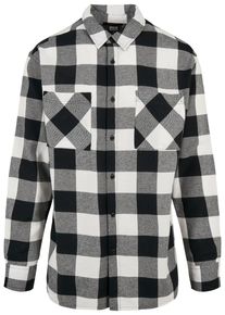 Urban Classics Herren Langarmhemd "Urban Classics Herren Long Oversized Checked Shirt", schwarz-weiß, Gr. L, 100% Baumwolle, Hemden