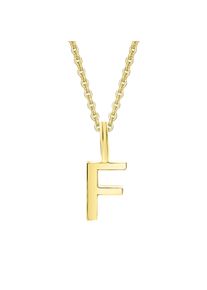 ONE ELEMENT Damen Namenskette "Halskette - Namenskette mit Buchstabe F Buchstaben Anhänger aus", F, Gelbgold 333-Gold, gold, Gelbgold 333, Gold,