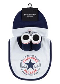 Converse Kinder Neugeborenen-Geschenkset "CHUCK INFANT HAT BIB BOOTIE SET 3PC", schwarz, Gr. 86, Obermaterial: 62% Baumwolle, 34% Polyester, 4%