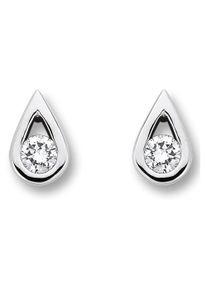 ONE ELEMENT Damen Paar Ohrhänger "0.1 ct Diamant Brillant Tropfen Ohrringe", Damen, 0,1 ct, Weißgold 585-Gold-Diamanten, silber, Weißgold 585, Gold,