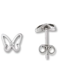 ONE ELEMENT Damen Paar Ohrhänger "Zirkonia Schmetterling Ohrringe Ohrstecker", Kinder, Silber 925 (Sterlingsilber), silber, Silber 925