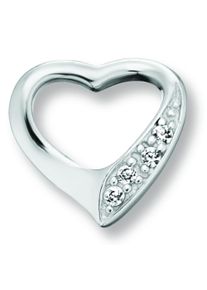 ONE ELEMENT Damen Ketten-Anhänger "Zirkonia Herz Herz Anhänger aus 925 Silber", Silber 925 (Sterlingsilber), silber, Silber 925 (Sterlingsilber),