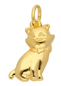 Adelia´s ADELIA ́S Damen Ketten-Anhänger "333 Gold Anhänger Katze", Gold, gold, Gold, Schmuckanhänger, Goldschmuck für Damen