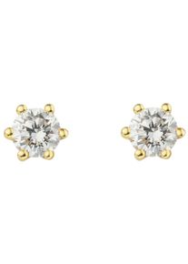 ONE ELEMENT Damen Paar Ohrhänger "0.25 ct Diamant Brillant Ohrringe Ohrstecker aus 585 Gelbgold", Damen, 0.25 ct, Diamanten, gold, Diamanten,