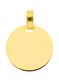 Adelia´s ADELIA ́S Damen Ketten-Anhänger "333 Gold Gravurplatte Anhänger Ø 16 mm", Gold, gold, Gold, Schmuckanhänger, Goldschmuck für Damen