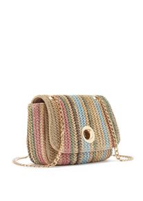 Vivance Damen Umhängetasche "Minibag", bunt, Materialmix, mehrfarbig, Taschen, Handtasche, Henkeltasche, Bast-Optik, Crossbody Bag VEGAN