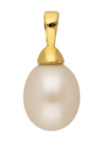 Adelia´s ADELIA ́S Damen Ketten-Anhänger "333 Gold Anhänger", Gold, gold, Gold, Schmuckanhänger, mit Süßwasser Zuchtperle Goldschmuck für Damen