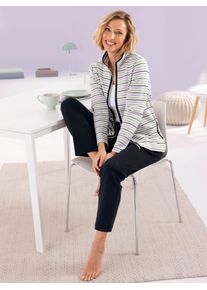 Hajo Damen Hausanzug, Gr. 26, bunt, Hose: 62% BW, 38% PES (Mikrofaser)rn% 2 Teile mit untersch. Material, 54% Baumwolle, 45% Polyester, 1% Elasthan,